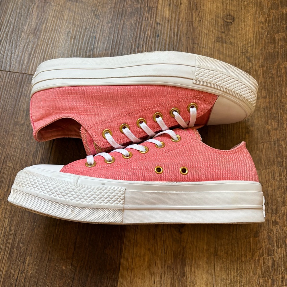 Converse CTAS Ox Lift Platform Canvas Pink Size 8 - Picture 6 of 13
